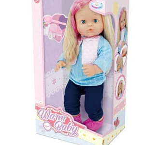 عروسک دخترانه با جلیقه و شلوار وارم بیبی Warm Baby مدل RT05080-2-اسباب بازی